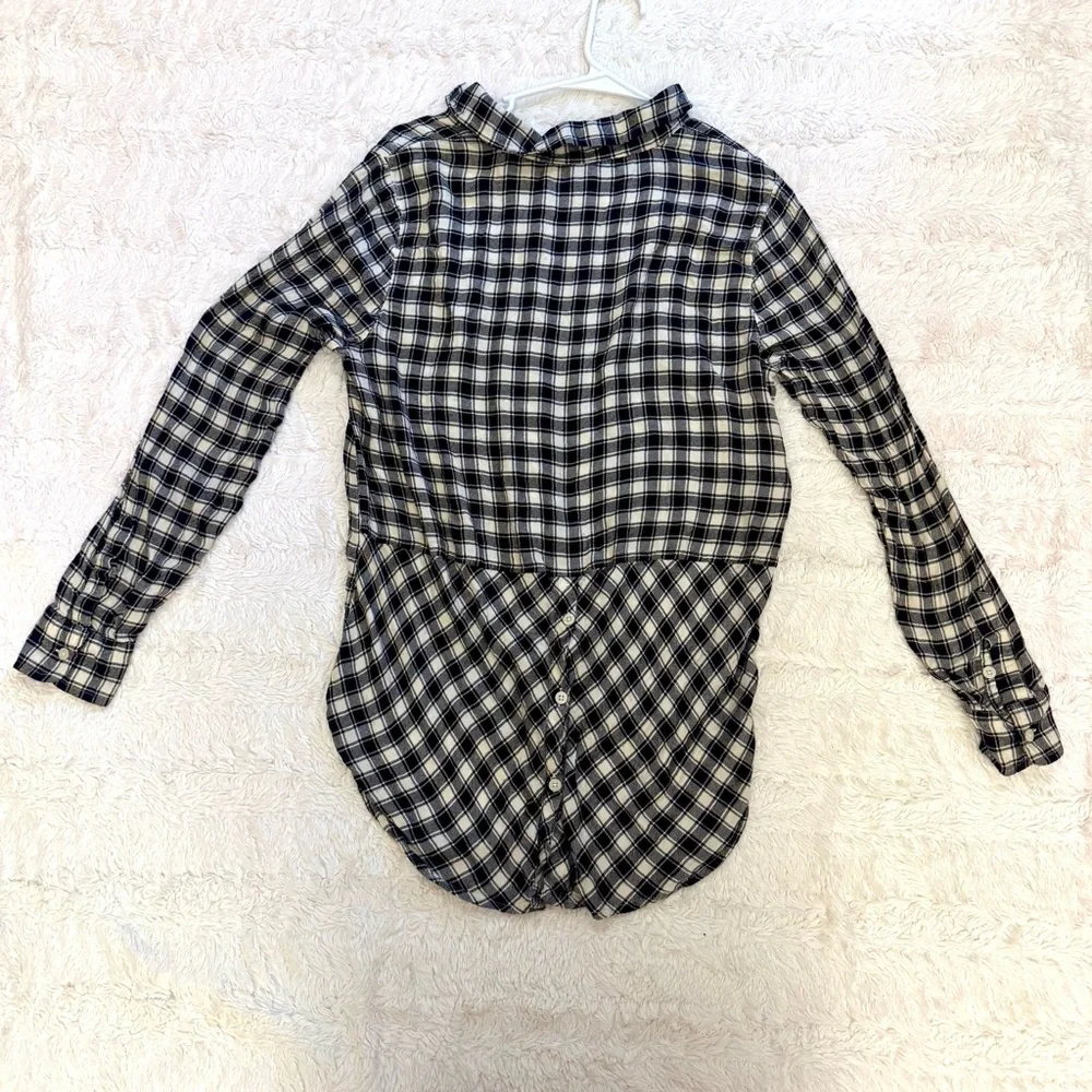 Lucky Brand Buttery Soft Plaid Button-Up Shirt | Size M | Split Back Y2K fall - Picture 2 of 5